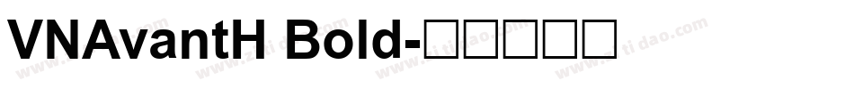 VNAvantH Bold字体转换